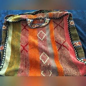 Bohemian travel bag handmade in Peru.